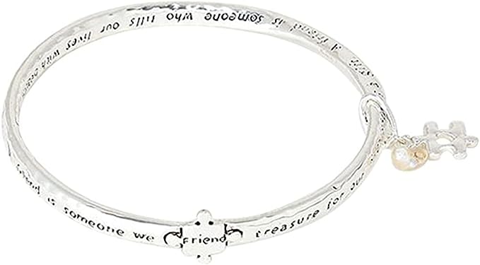 Thin Silver Color Metal Bangle Bracelet Dreams Come True