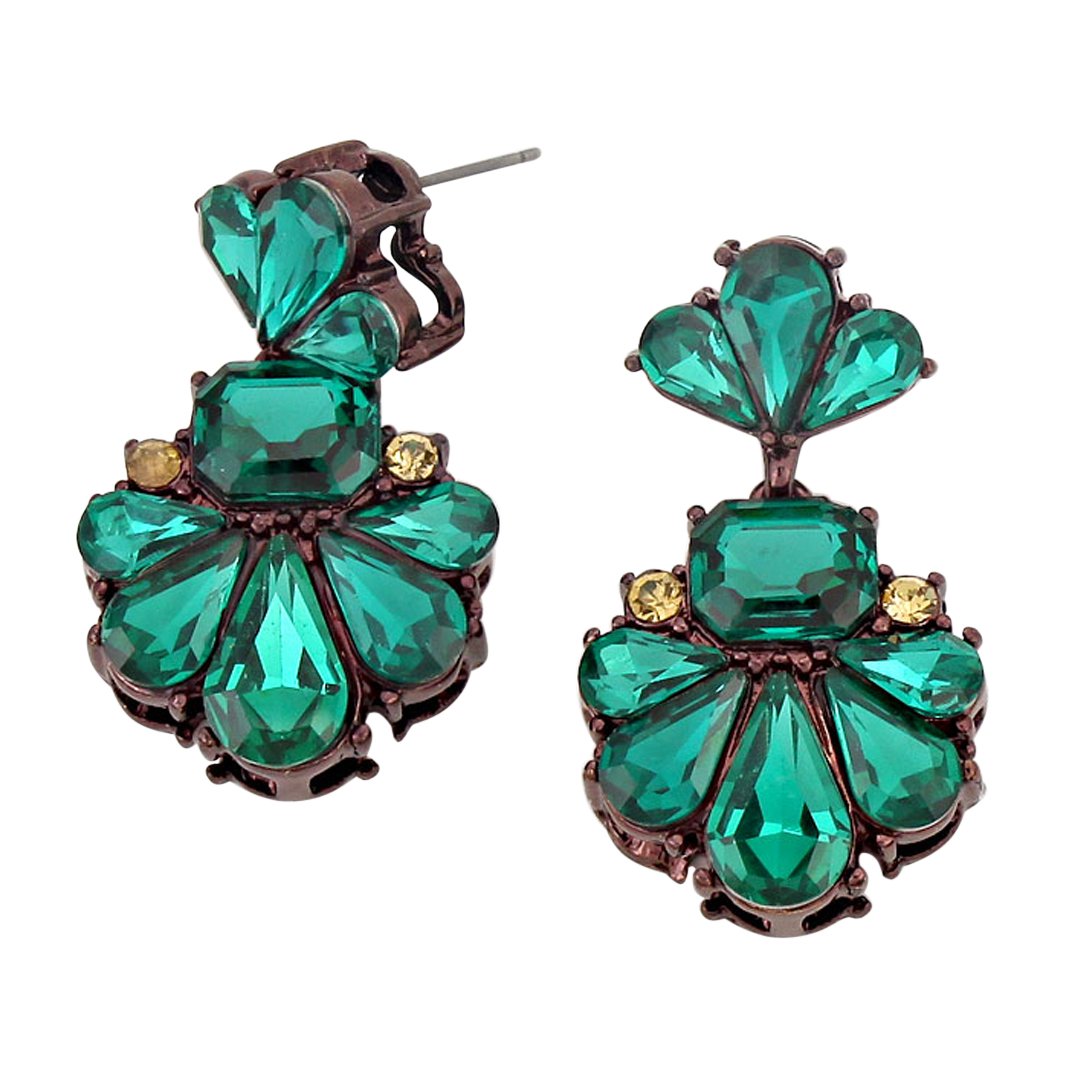 Large Vintage Style Statement Crystal Dangle Earrings – Rosemarie