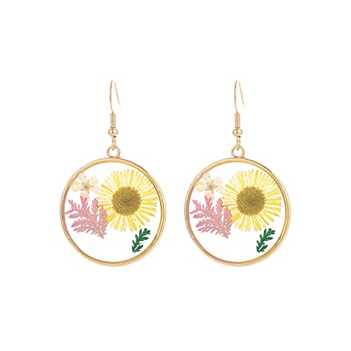  Pack Of 2 Beautiful Daisy Charm Fish Hook Earrings For