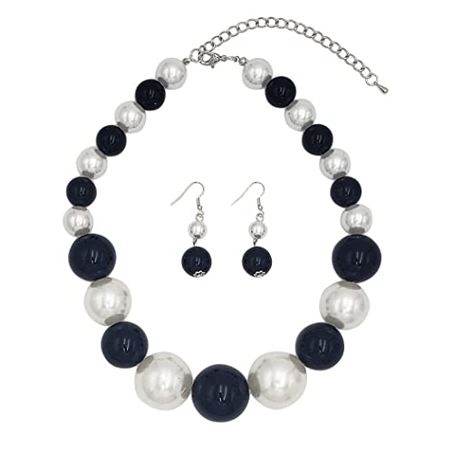 Mix Pearl Statement Necklace Set authentic - White