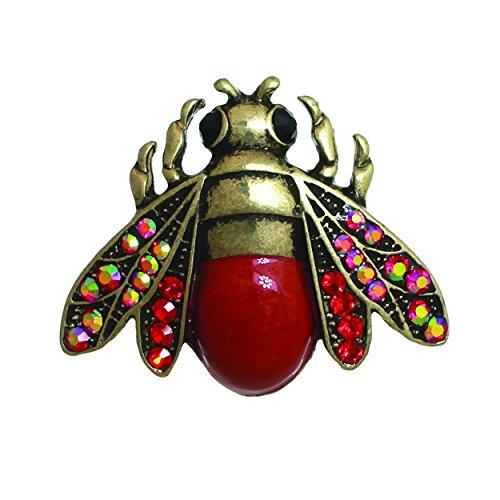 Detailed Gold Fly Brooch, Vintage Insect Pin, Enamel Rainbow Tiny