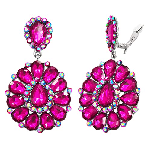 Hot pink sales prom jewelry