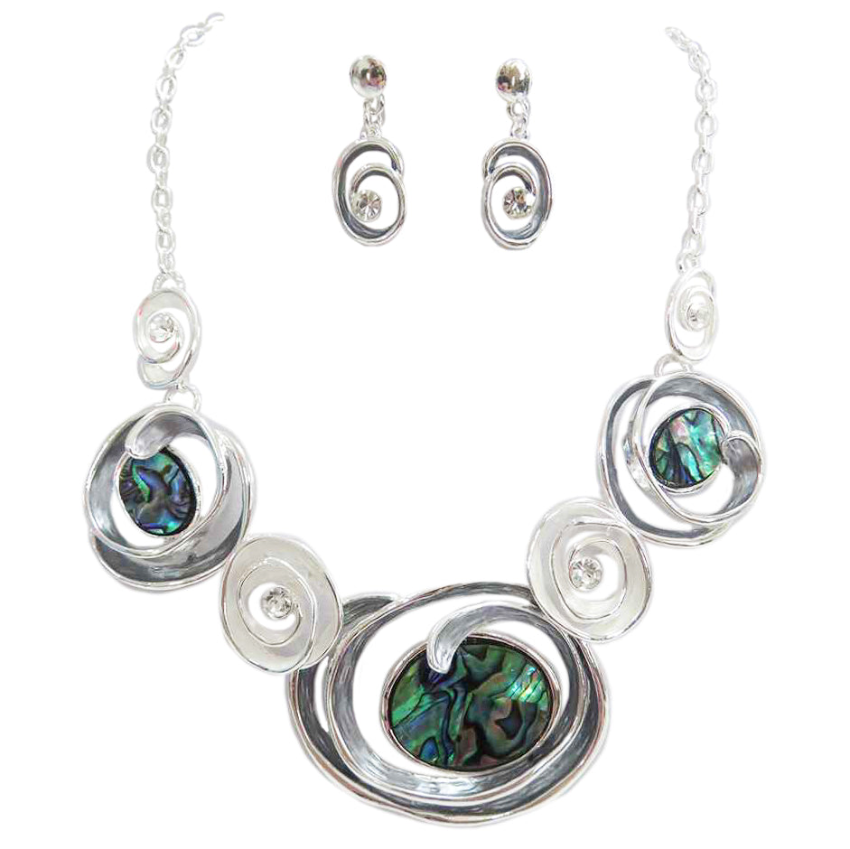 Abalone statement clearance necklace