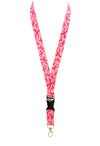 Women's Breast Cancer Awareness Pink Ribbon Multifunctional Lanyard Detachable Key Chain Nurse Gift, 20"