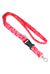 Women's Breast Cancer Awareness Pink Ribbon Multifunctional Lanyard Detachable Key Chain Nurse Gift, 20"