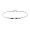 Thin Silver Color Metal Bangle Bracelet Dreams Come True