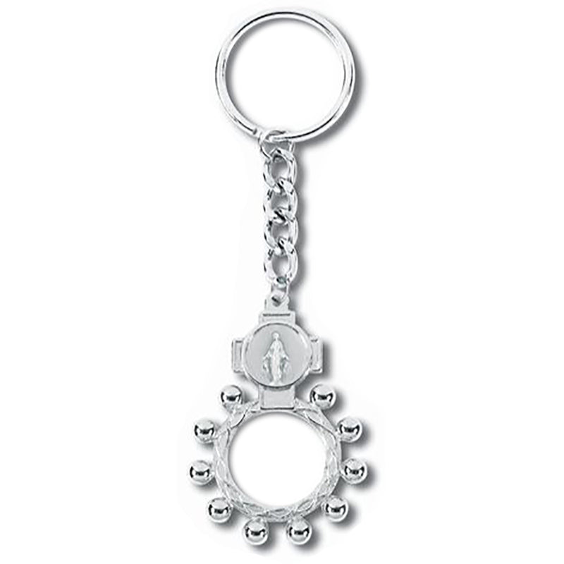 Religious Gift Miraculous Medal Rosary Keychain