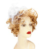 Women's Stunning Retro Style Bridal Headband With Mesh Flowers Feather Spray And Mini Birdcage Veil Wedding Fascinator