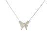 Dainty Gold Dipped Pendants On Cable Chain Necklace On Inspritions Gift Giving Card, 16"+2" Extender (Transfomation Butterfly, White Gold Dipped)