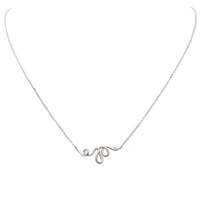 Dainty Gold Dipped Pendants On Cable Chain Necklace On Inspritions Gift Giving Card, 16"+2" Extender (Shed The Past Snake, White Gold Dipped)