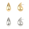 Women's Chic Dipped Chunky Drops Hypoallergenic Post Back Earrings (Small Set Of 2 Gold And Silver, 1.25")