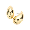 Women's Chic Dipped Chunky Drops Hypoallergenic Post Back Earrings (Large Gold Dipped, 1.75")