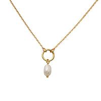 Dainty Gold Dipped Pendants On Cable Chain Necklace On Inspritions Gift Giving Card, 16"+2" Extender (World's Most Treasured With Freshwater Pearl, Gold Dipped)