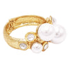 Made for a Mermaid Statement Extra Large Simulated Pearl Bangle Bracelet (Hinged Cuff Bracelet)