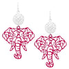 Women's Alabama College Football Crimson Elephants Dangle Earrings, 2.5"