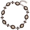 Cowgirl Chic Statement Western Linked Conchos With Natural Howlite Stones On Waist Chain Belt (Natural Howlite Copper Tone, Large-XLarge, 40"+7.5" Extender)