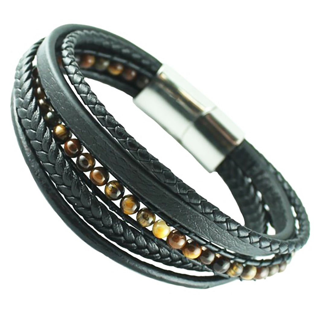 Men's multi strand sale leather bracelets