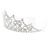 Stunning Silver Tone Crystal Rhinestone Ornate Queen's Bridal Wedding Crown Tiara Headpiece, 1.75" (Seven Point Design)