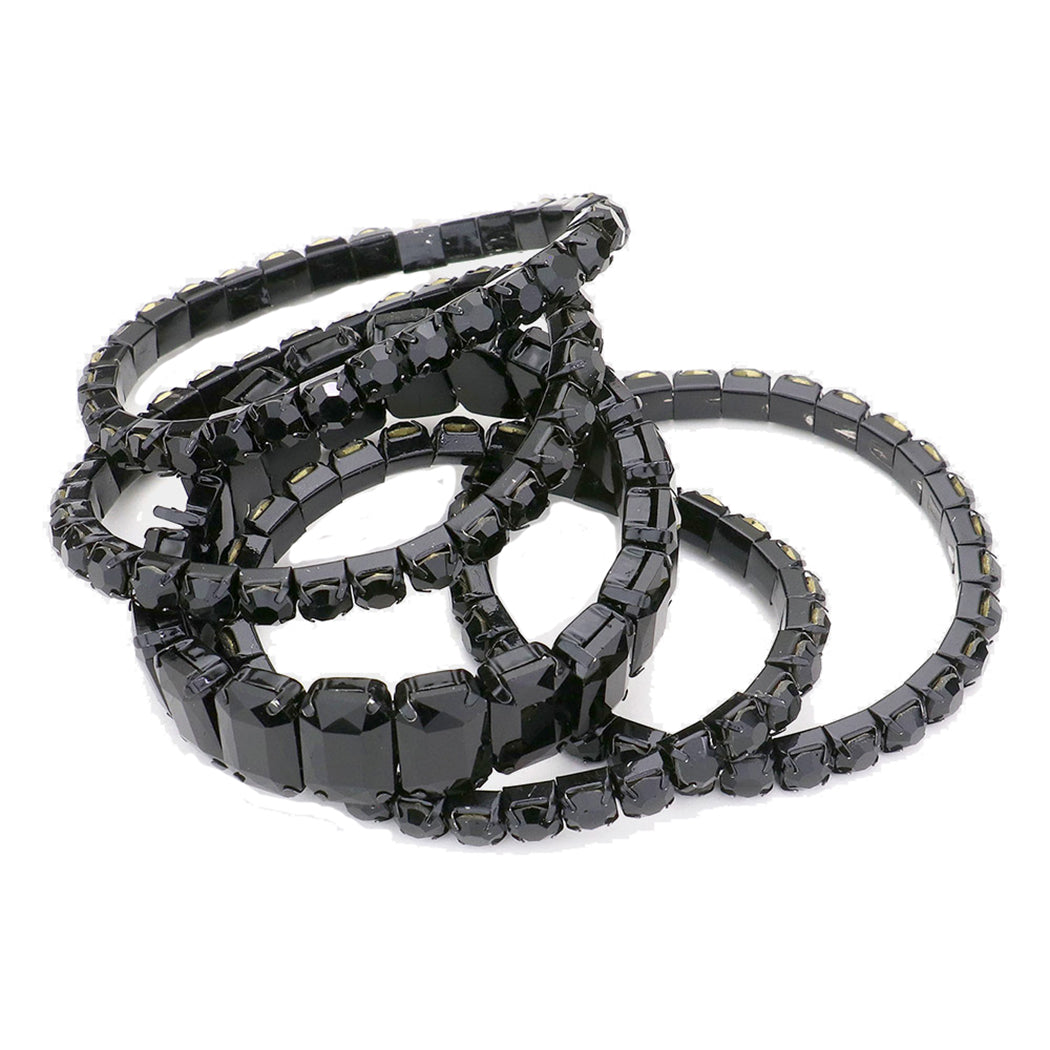 Black rhinestone top bracelet