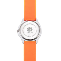 Women's Licensed Collegiate University Adjustable Silicone Band Team Spirit Ladies Sport Wrist Watch, 9.5" (Clemson University Fighting Tigers)