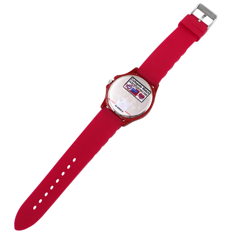 Women's Licensed Collegiate University Adjustable Silicone Band Team Spirit Ladies Sport Wrist Watch, 9.5" (Ohio State University Buckeyes)