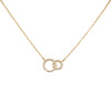 Dainty Gold Dipped Pendants On Cable Chain Necklace On Inspritions Gift Giving Card, 16"+2" Extender (Best Friends Set Of 2 With CZ Crystal, Gold Dipped)