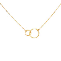 Dainty Gold Dipped Pendants On Cable Chain Necklace On Inspritions Gift Giving Card, 16"+2" Extender (Best Friends Set Of 2 With CZ Crystal, Gold Dipped)