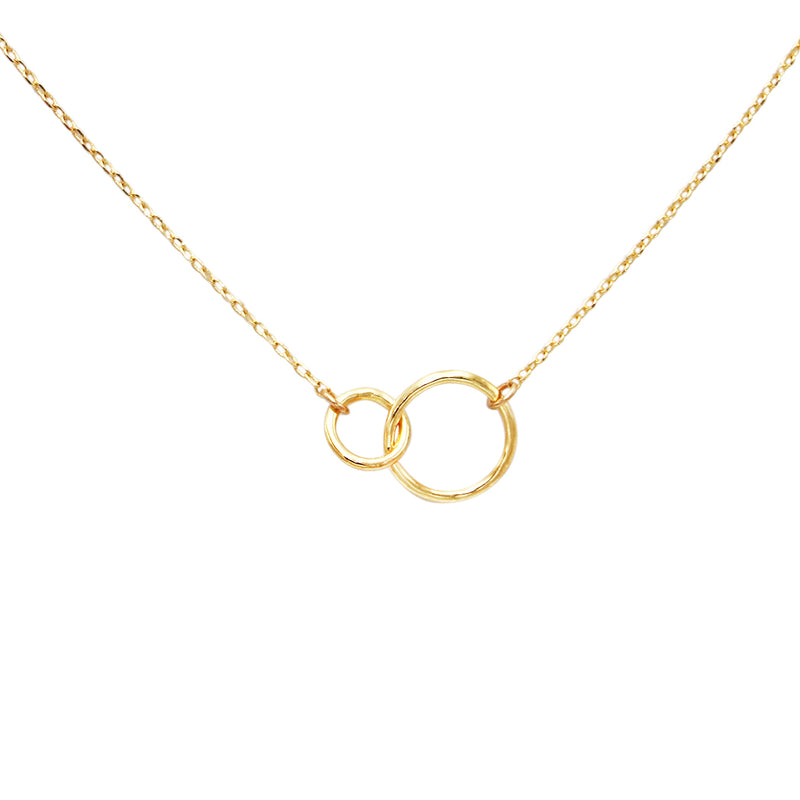 Dainty Gold Dipped Pendants On Cable Chain Necklace On Inspritions Gift Giving Card, 16"+2" Extender (Best Friends Set Of 2 With CZ Crystal, Gold Dipped)