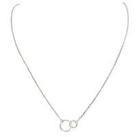 Dainty Gold Dipped Pendants On Cable Chain Necklace On Inspritions Gift Giving Card, 16"+2" Extender (Best Friends Set Of 2 With CZ Crystal, White Gold Dipped)