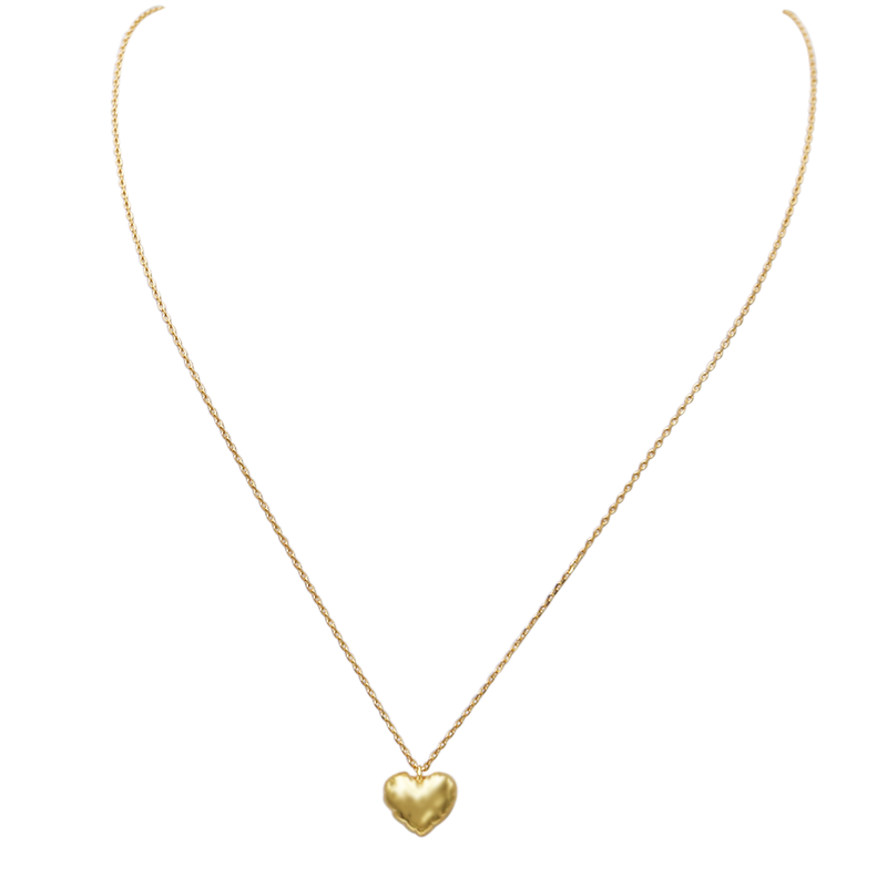 Dainty Gold Dipped Pendants On Cable Chain Necklace On Inspritions Gift Giving Card, 16"+2" Extender (Good Heart, Gold Dipped)