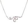 Dainty Gold Dipped Pendants On Cable Chain Necklace On Inspritions Gift Giving Card, 16"+2" Extender (Shed The Past Snake, White Gold Dipped)