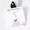 Dainty Gold Dipped Pendants On Cable Chain Necklace On Inspritions Gift Giving Card, 16"+2" Extender (World's Most Treasured With Freshwater Pearl, Gold Dipped)