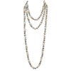 Stunning Simulated Pearl Knotted Long Endless Strand Necklace (96", Neutral Mix, 12mm)