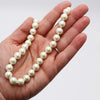 Timeless Classic Simulated Pearls Knotted Strand Necklace With Easy Connect Clasp (10mm, 18", Cream Gold Tone)