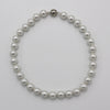 Timeless Classic Simulated Pearls Knotted Strand Necklace With Easy Connect Clasp (10mm, 18", White Silver Tone)