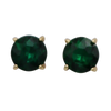 Timeless Classic Crystal Stud Earrings With Hypoallergenic Sterling Silver Post Backs, 12mm (Emerald Green AB Gold Tone)