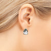 Timeless Classic Colorful AB Crystal Teardrop Stud Earrings With Hypoallergenic Sterling Silver Post Backs, 0.55" (Clear Gold Tone)