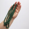 Stunning Simulated Pearl Knotted Long Endless Strand Necklace (60", Green, 8mm)