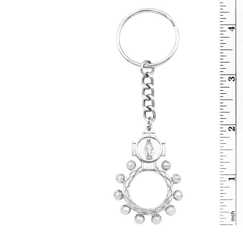 Religious Gift Miraculous Medal Rosary Keychain