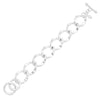 Women's Stunning Silver Tone Chunky Cable Link Chain Bracelet With Toggle Clasp, 7"-7.75"