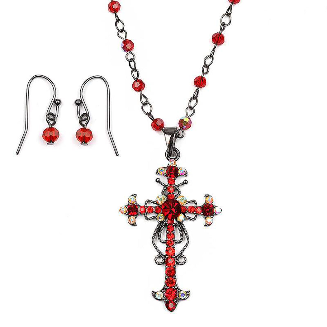 Vintage Wall Cross, Red Vintage Cross, Rhinestone Pendant Cross, Vintage pendent good Cross, Wall Cross, Vintage Cross, Christian Cross