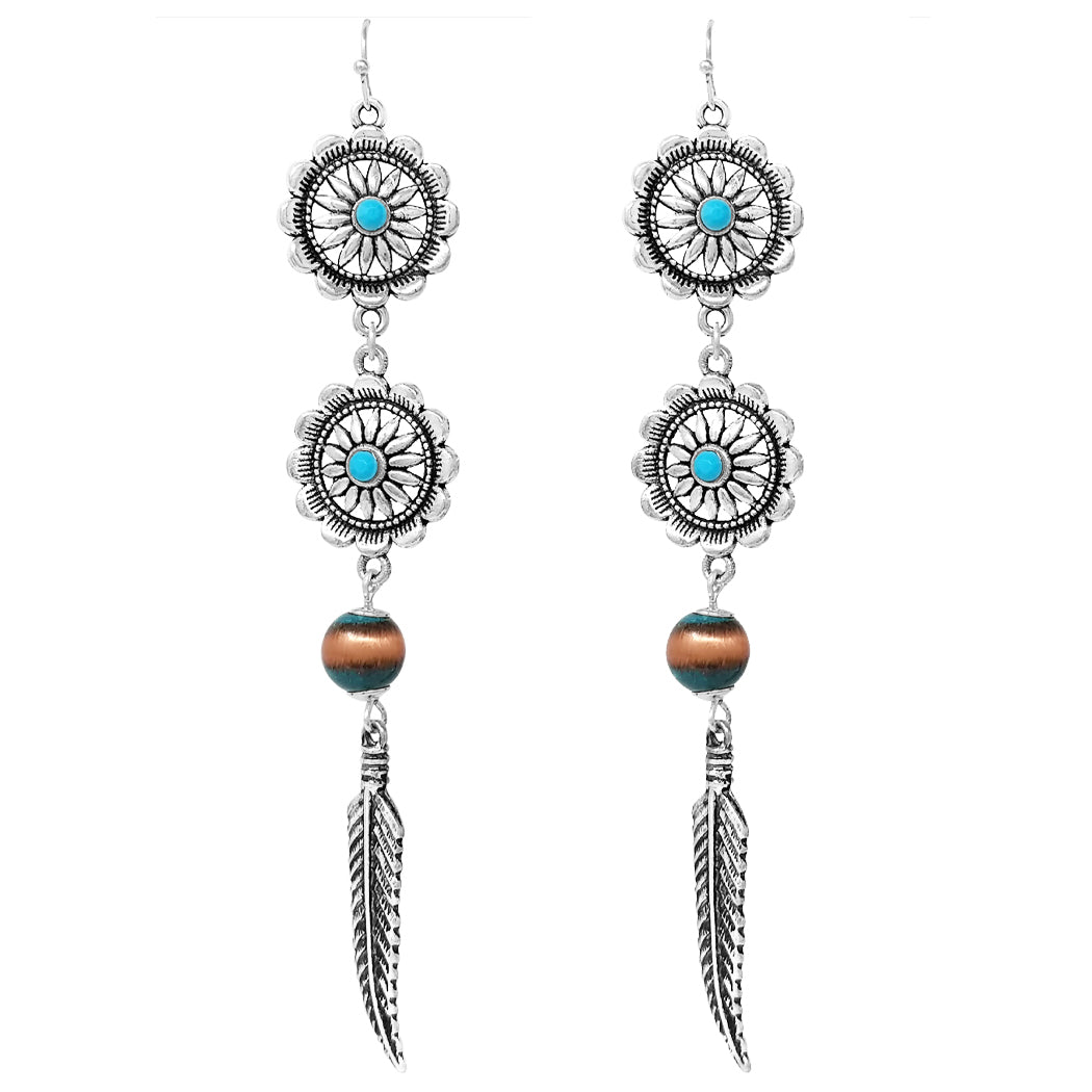 NEW shops Feather Chain Earrings Handcrafted Shoulder Dusters