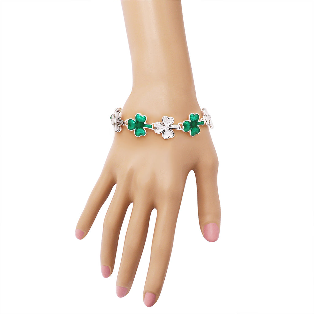 St. Patrick's Day Shamrock Bracelet Clover Bracelet Four 