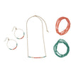 Island Vibes Bright And Colorful Dainty Glass Bead Necklace, 14"-17" with 3" Extender