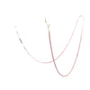 Elegant 3mm Crystal Rhinestone Strap Reader Eyeglass Chain Necklace Holder, 28.5" (Pink Silver Tone)