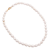 Mermaid Chic Natural Textured 10mm Freshwater Pearl Strand Necklace, 20"