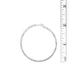 Hypoallergenic Clear Crystal Rhinestone Rainbow Memory Wire Hoop Earrings (Clear Crystal Rose Gold Tone 50mm)