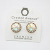 Timeless Classic Hypoallergenic Post Back Halo Earrings Made With Swarovski Crystals, 15mm-20mm (15mm, AB Crystal Gold Tone)