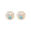 Timeless Classic Hypoallergenic Post Back Halo Earrings Made With Swarovski Crystals, 15mm-20mm (15mm, AB Crystal Gold Tone)