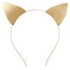 Purrfect Fun Gold Toned Textured Metal Halloween Cat Ears Festival Wear Headband